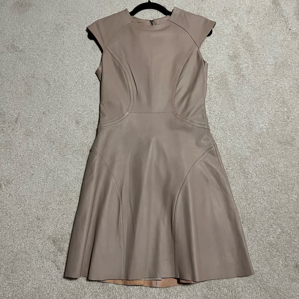 IZAC Beige Leather Dress